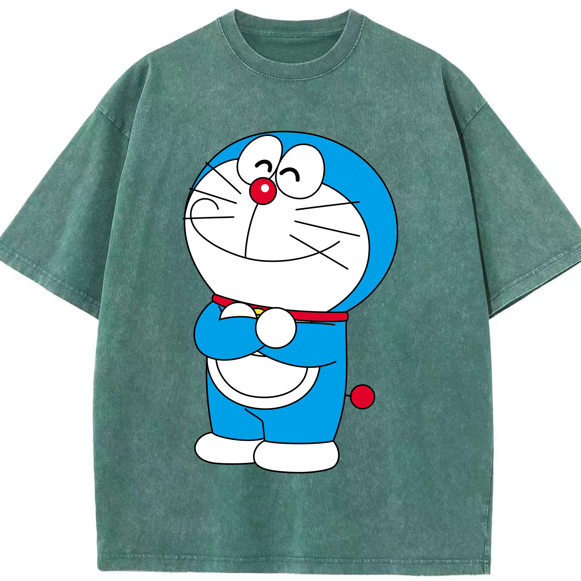 （画像用） ドラえもん Doraemon 綿100% ヴィンテージ風 半袖Tシャツ（フロントプリント）